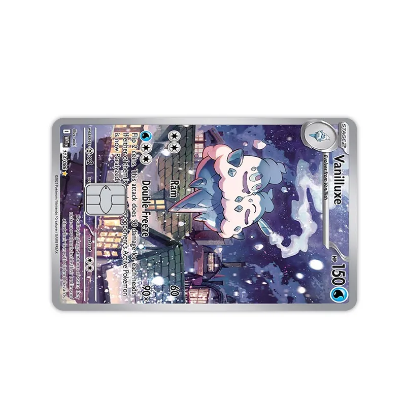 White Flare PTCG Card Sticker Hilda Reshiram Keldeo Ex SAR Kawaii Victini Paster Stickers Oshawott Decor Patch Birthday Gift view 5