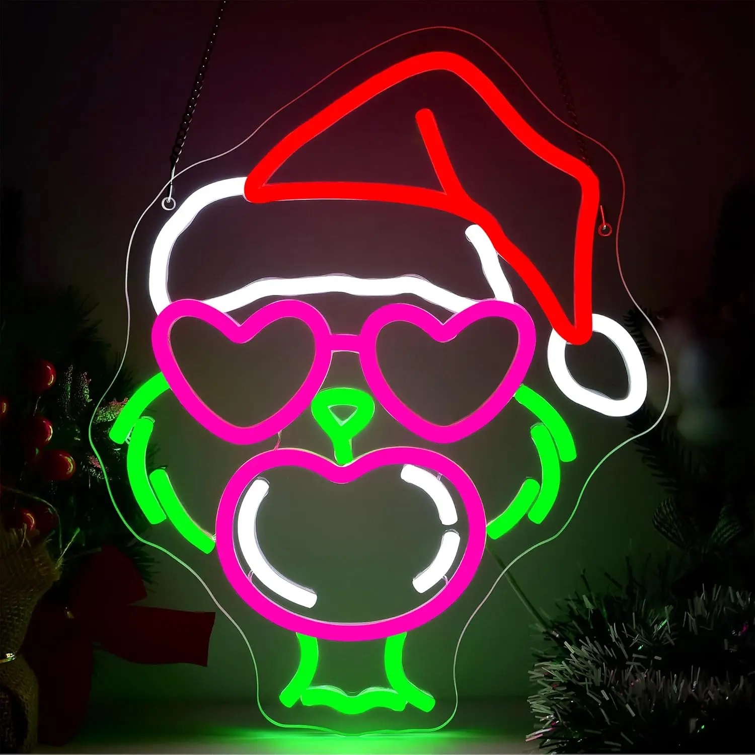 クリスマスネオンサイン-調光可能-サンタクロース-led-ネオンライト-子供用-リビングルーム-店舗-マンケイブ-誕生日デコレーション-子供へのギフト