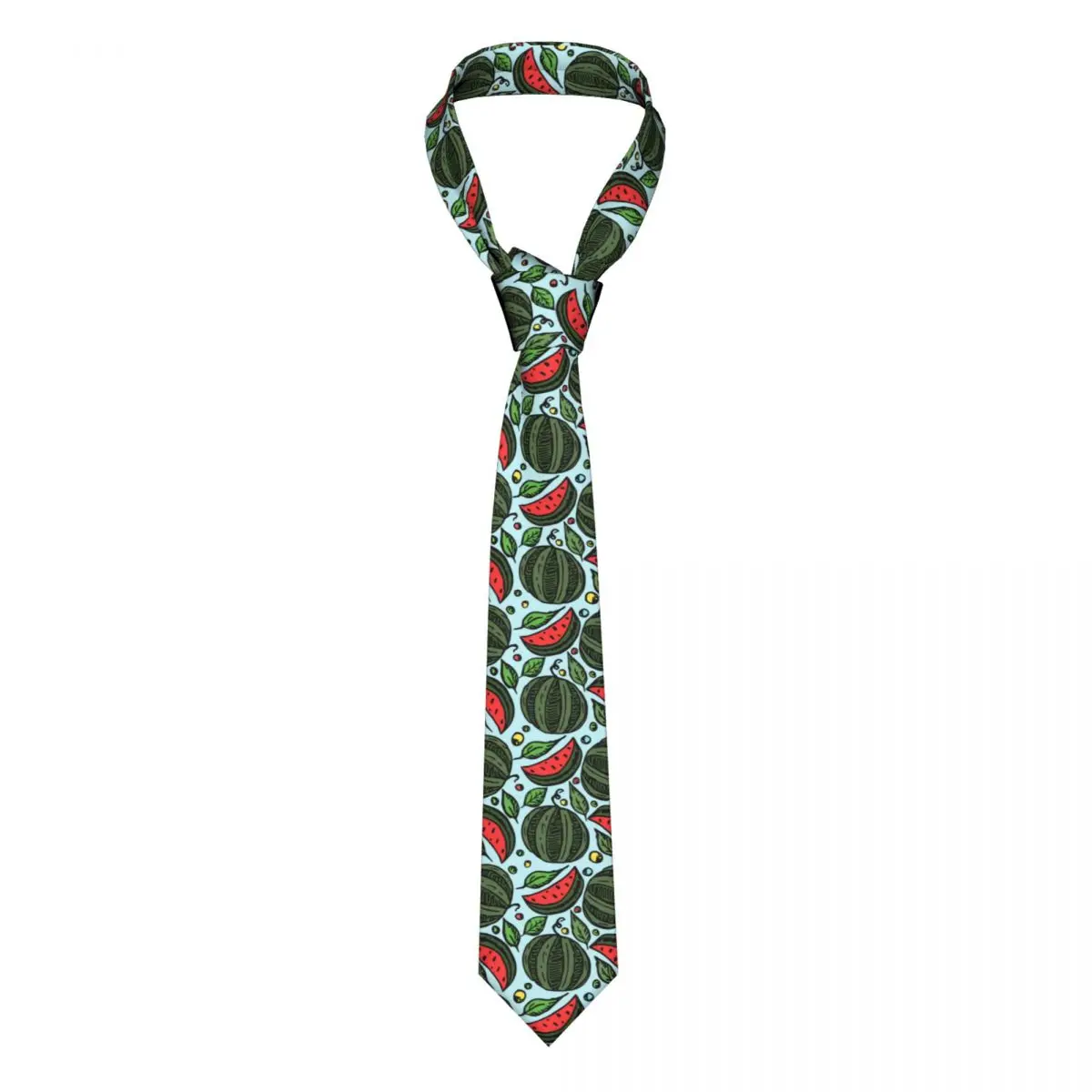 

Colored Doodle With Watermelon Neckties Men Women Skinny Polyester 8 cm Classic Neck Tie for Mens Suits Accessories Gravatas