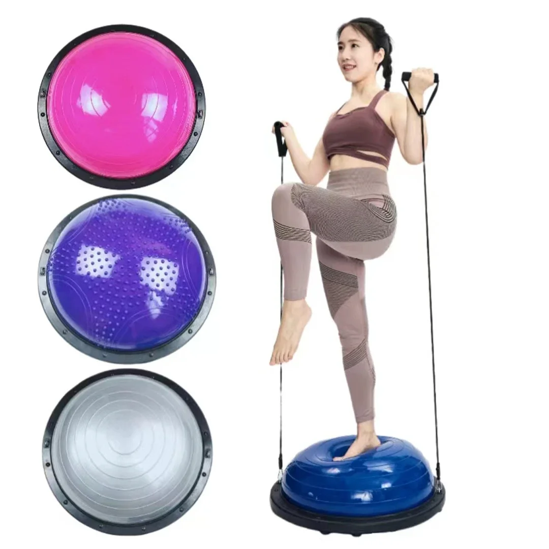 46cm Yoga Pilates Soft Big Ball Gym for Fitness Workout Exercise Balls Thickened Explosion-Proof Home Pvc Equipmen Rope Pump