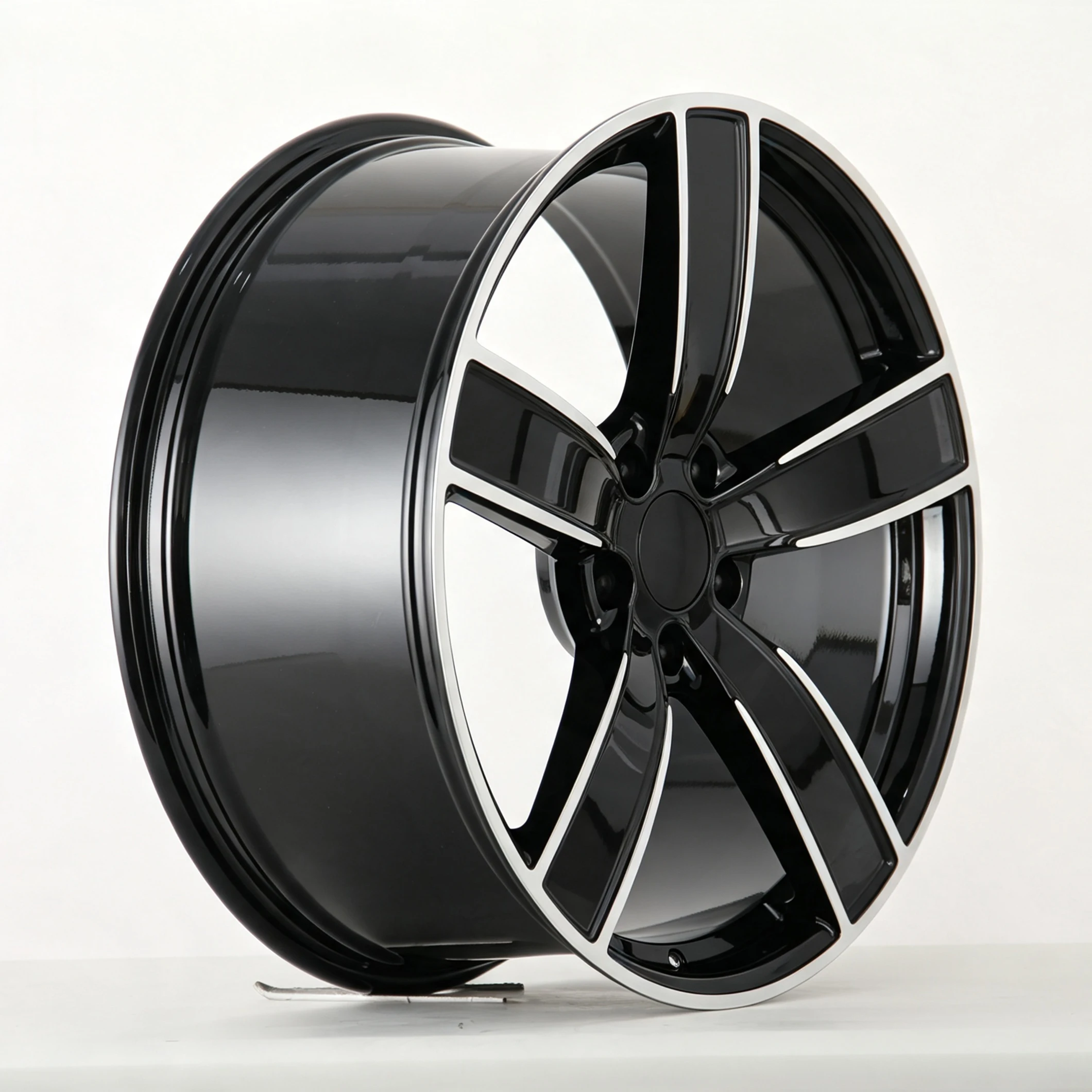 Black Machined Face 22 Inch 5x130 Car Rims Lightweight One Piece Forged Five Spoke Alloy Wheels for   in Stock