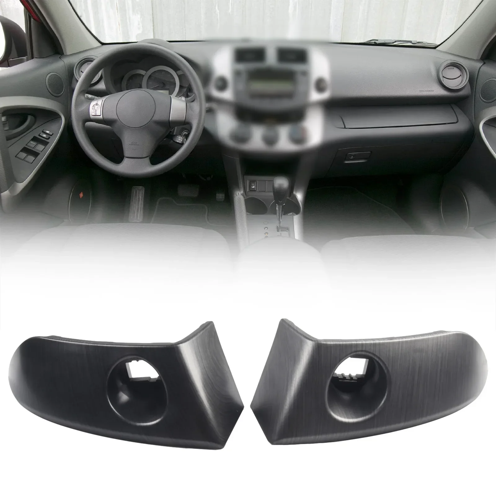 2pcs Pair Center Instrument Cluster Finish Panel Trim For Toyota For Rav4 2006-2012  55412-42060-B0 55413-42070-B0