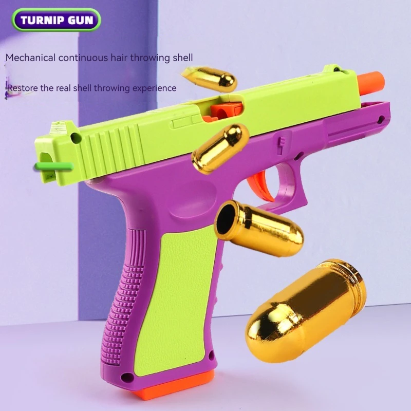 

M1911 Toy Gun Shell Ejected Soft Bullet Pistol Manual with Bullets Multi Color Desert Eagle Blaster for Adults Kids Boys