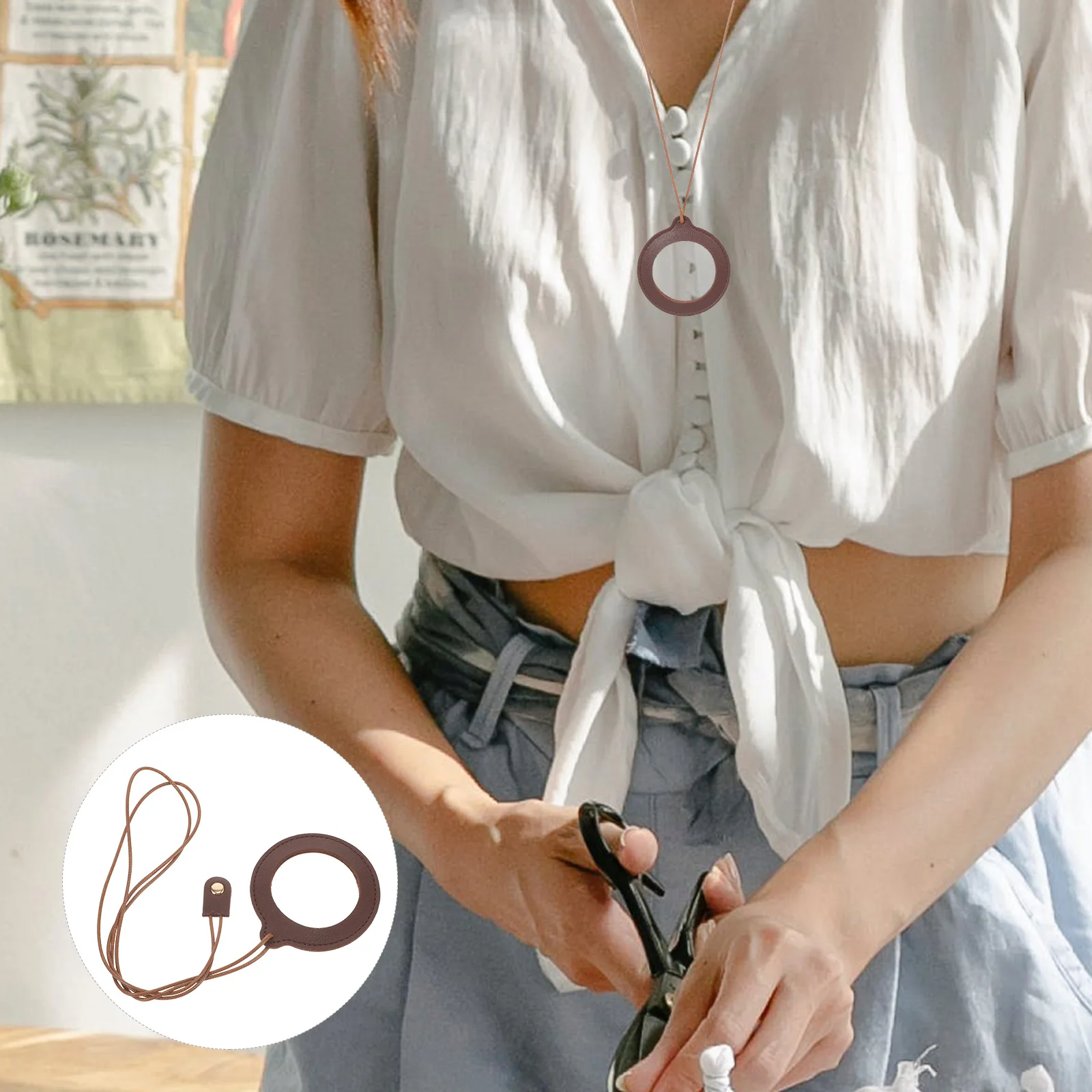 

Portable Magnifying Tool Clear Vision Easy to Use for Various Occasions Reading Magnifiers for Seniors Hanging Magnifier