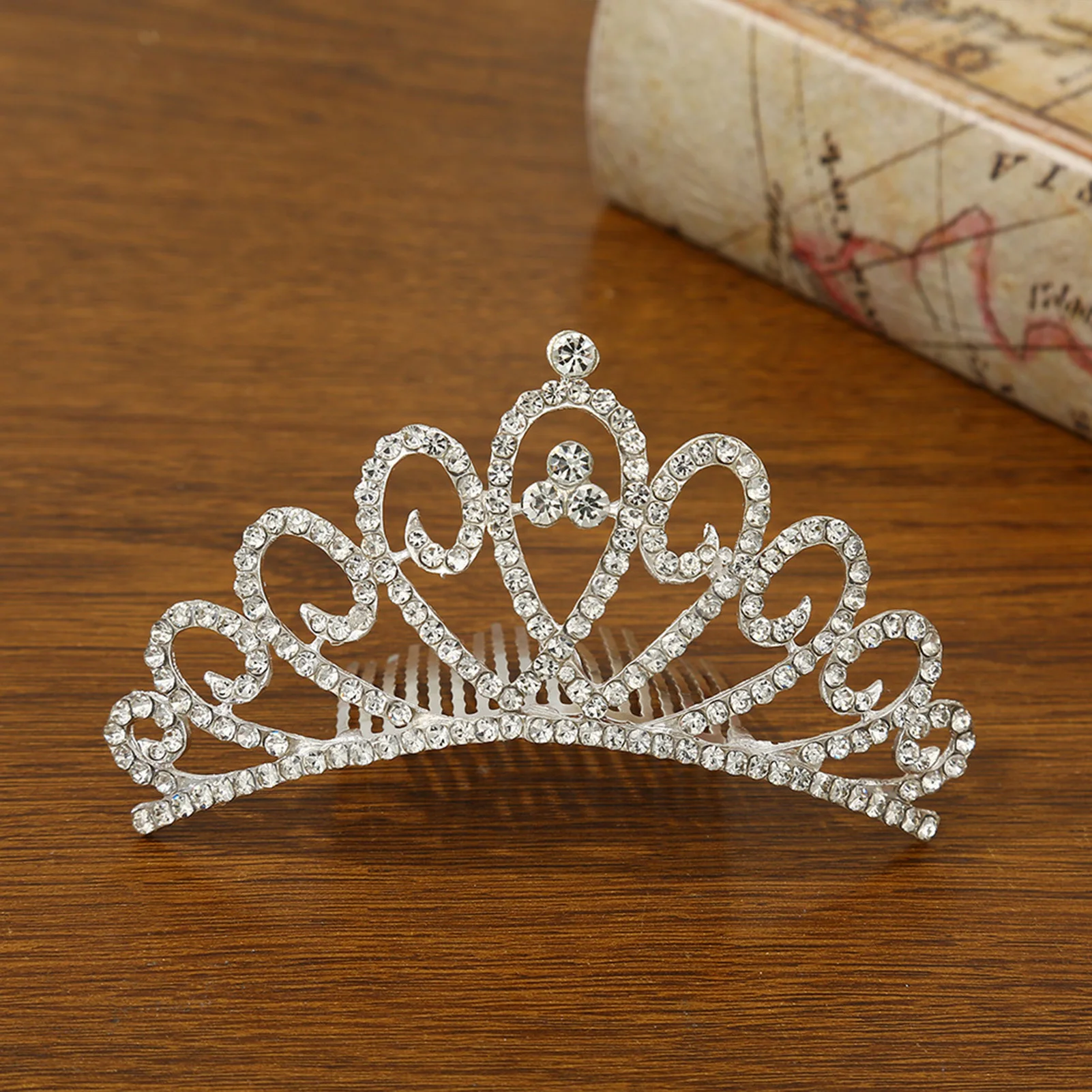Mini Kronen Haarkamm Strass Herzförmige Tiaras Stirnband Haarnadel Hochzeit Haarschmuck Braut Prinzessin Haarschmuck