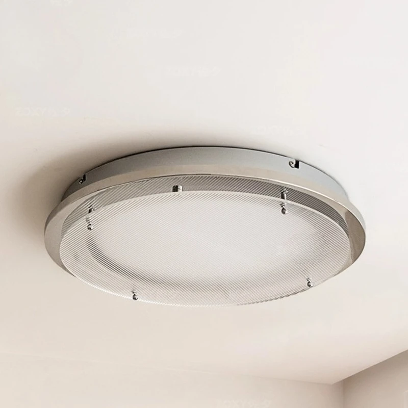 Bauhaus Rotundity Stainless Steel Base LED Ceiling Lights Acrylic Lampshade Living Room Bedroom Kitchen Restaurant Hanging Lamps