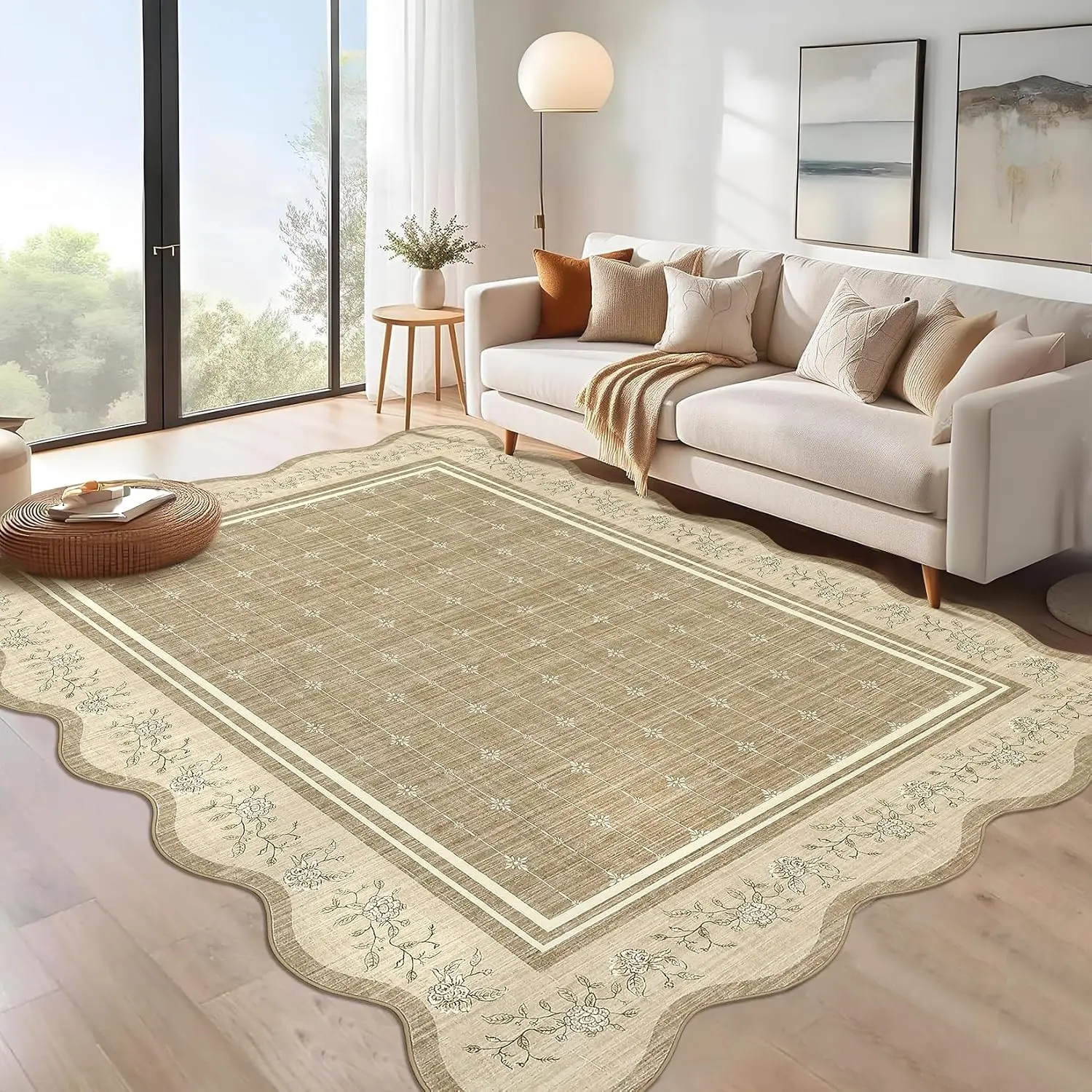 Multiple Sizes Washable Hallway Runner Rug for Home Decor Soft Vintage Kitchen Carpets with Non Slip Backing Rug for Living Room Bedroom Floor Mat