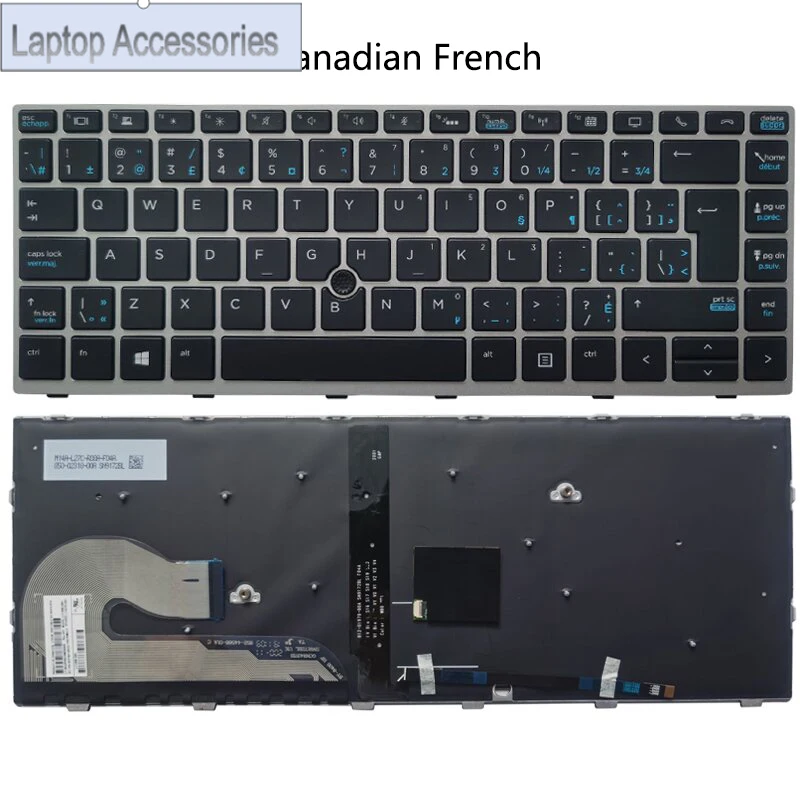 New Backlit CF/CZ/RO/SV Keyboard For HP EliteBook 840 G5 846 G5 745 G5 Canadian French/Czech/Romanian/Slovenian With Backlight