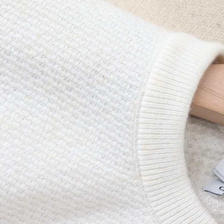 

Теплый шерстяной круглый повседневный свитер, простой дизайн, женский весенний трикотаж, удобный свободный крой, тренд Sli