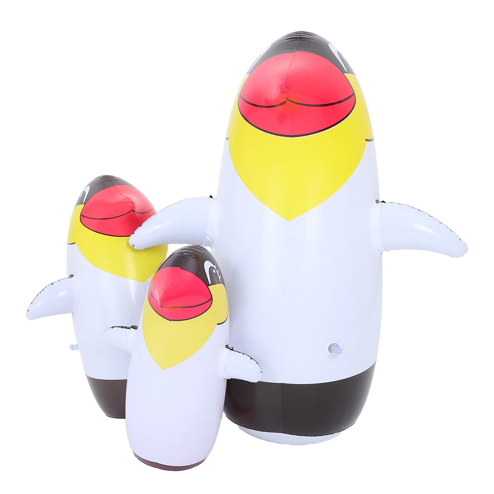 Pinguino gonfiabile in PVC da 3 pezzi con base oscillante - Simpatico personaggio dei cartoni animati per giochi all'aperto Colori coinvolgenti Attività fantastica per bambini