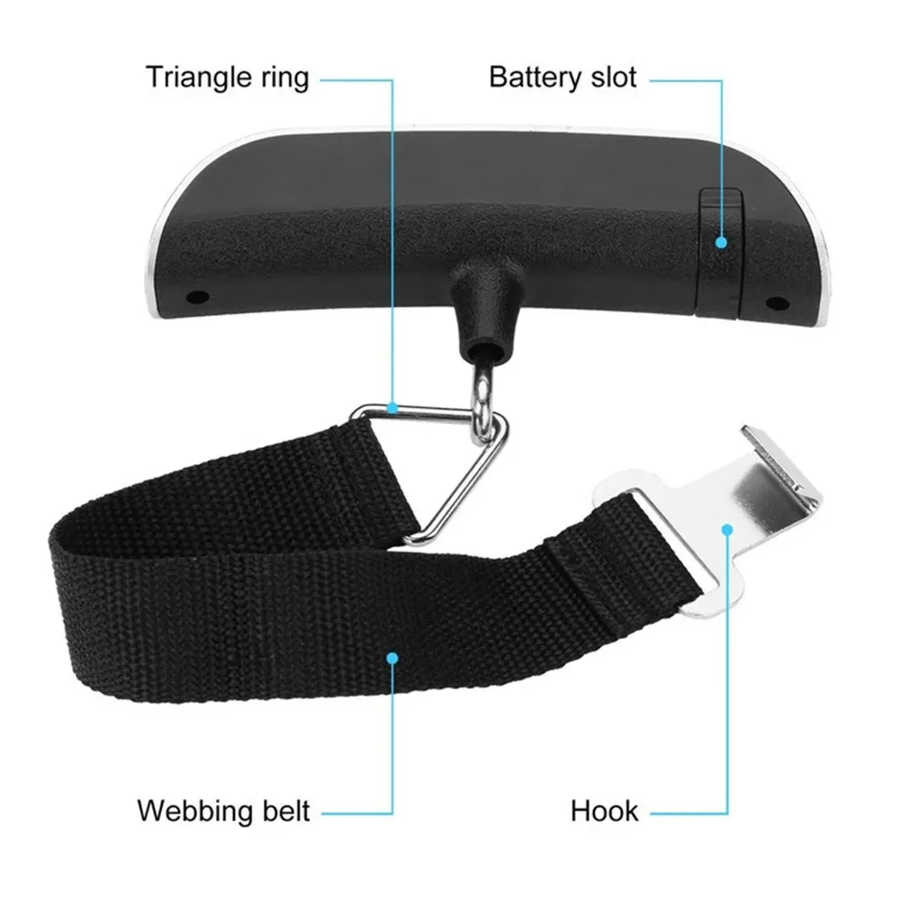 Luggage Scale 110lb 50kg Digital Handheld Portable Hanging Baggage Scale for Travel Suitcase Weight Scale