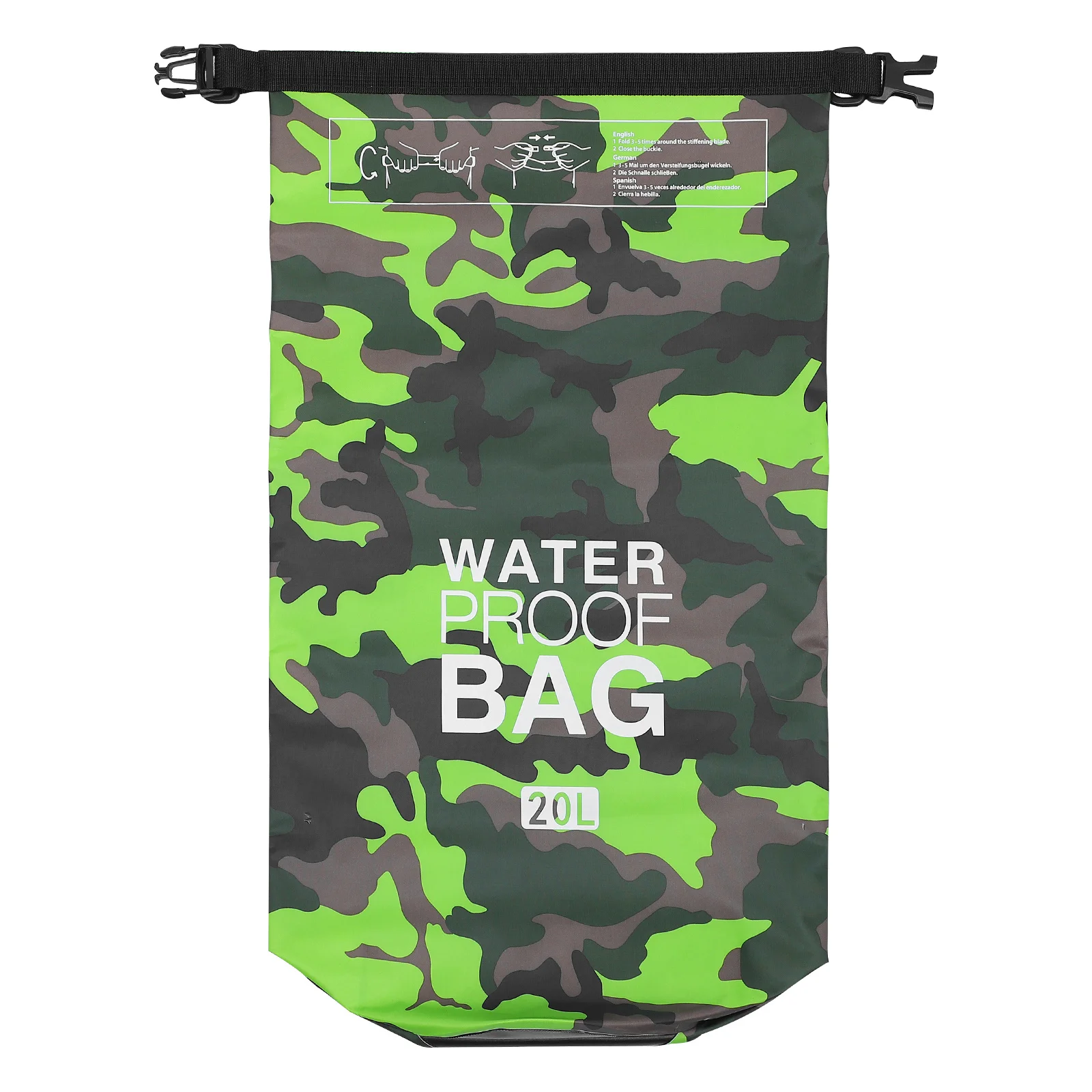 1Pcs Waterproof PVC Bucket Bag 20L Lightweight Portable Outdoor Waterproof Bag for Beach Swimming Kayaking Camping Hiking Dry