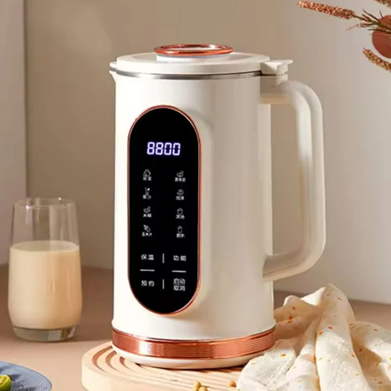 

800/1500ml Electric Soy Milk Machine Breakfast Juicer Blender Mixer Soybean Milk Maker Wall Breaking Machine with 10-leaf Blade