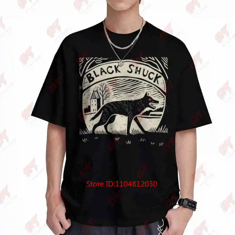 Black Shuck Devil Dog East Anglia Norfolk Suffolk Folklore Short Sleeve Tee 100% Cotton T-Shirt