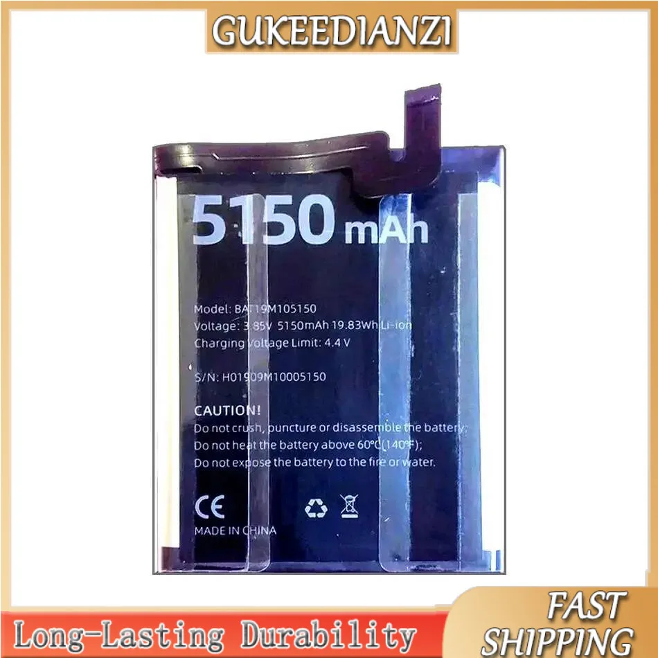

Long Lasting 5150mAh Reliable Power Mobile Phone Battery BAT19M105150 For Doogee S95 S95 Pro S95Pro