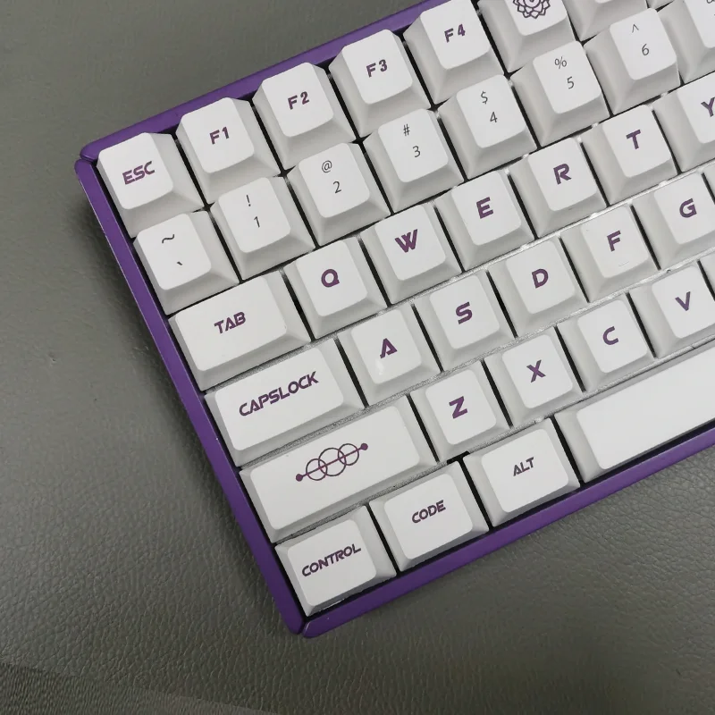 131 Keys White Purple Keycap For Mx Switch Mechanical Keyboard Minimalist Cherry Profile PBT Keycaps DIY custom Key Caps GK61