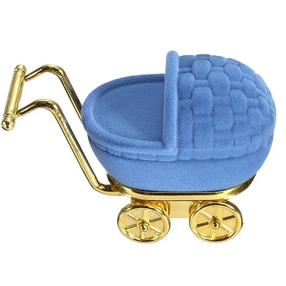 المحمولة الأزياء القلائد مربع المخملية عربة حلقة صندوق حقيبة للتخزين عرض المجوهرات حامل هدية القضية