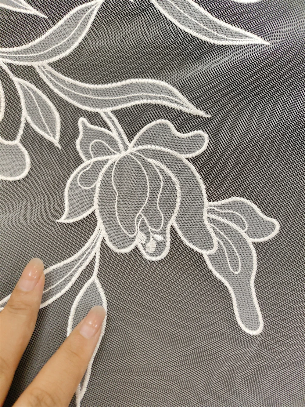 Lace Embroidered Fabric, High-end Design, Hand Sewing, Wedding Dress, Fashion Show, DIY,  White,  New