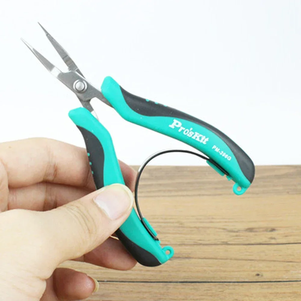 100% Original Pro\'sKit PM-396G Mini Needle-Nose Pliers Steel Cutting Nippers Tool Fishing Pliers Electronic Pliers