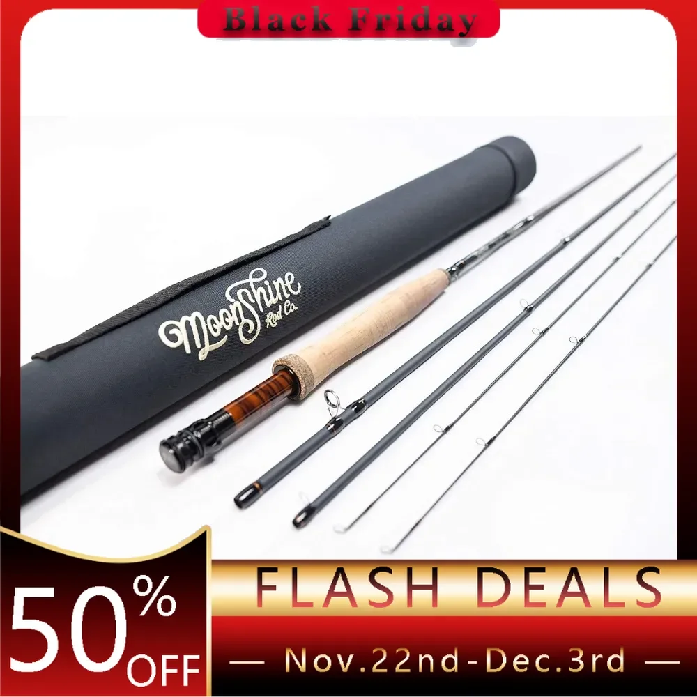 Fly Fishing Rod with Carrying Case and Extra Rod Tip Section, Slow-Medium-Fast Action, 2-12wt