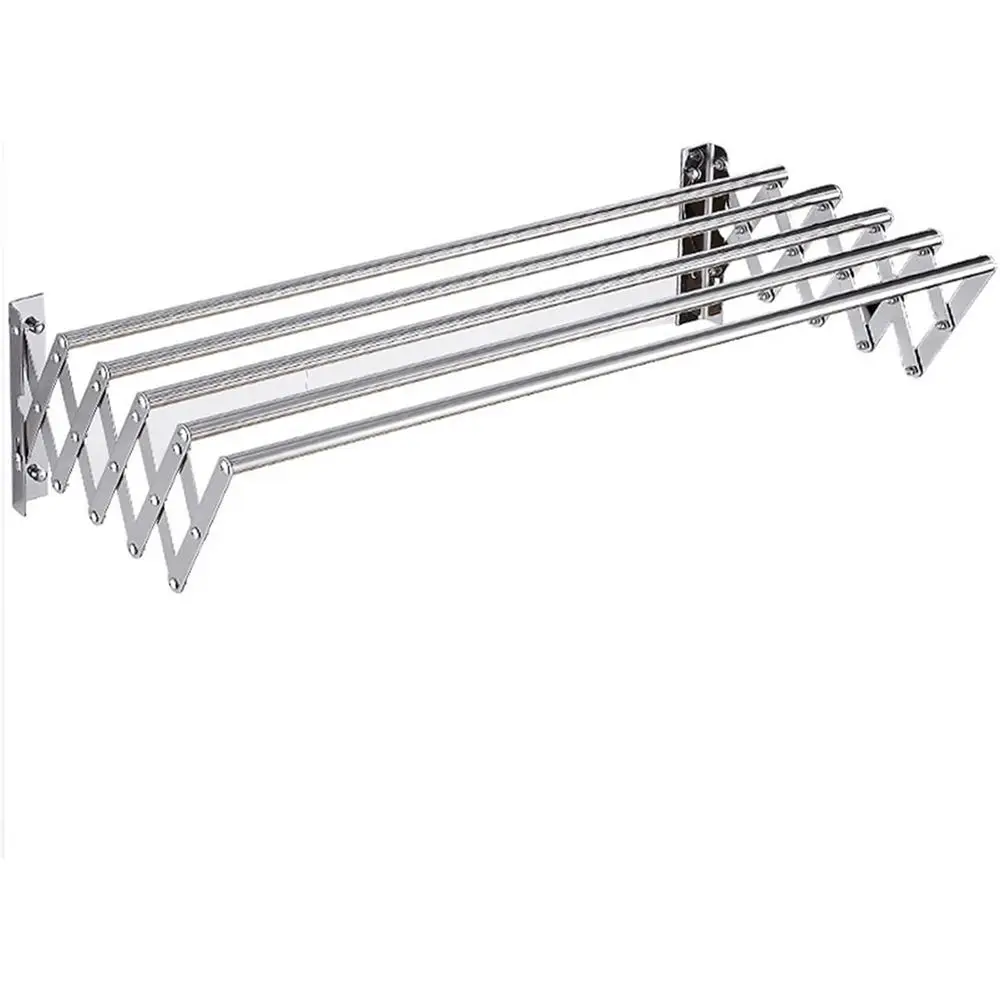 

Выдвижная настенная сушилка для одежды — складная сушилка для удобного хранения, нержавеющая конструкция, вместимость 110 фунтов, идеально подходит для дома