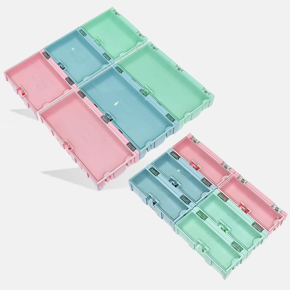 Interlocking component Containe, SMT component chip capacitor  resistor screw sample electronic component storage component box