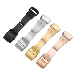 Watch Buckle for Seiko 304 Stainless Steel Diving Style Fold Deployment Clasp 18mm 20mm 22mm 24mm Watch Band Double Click Button