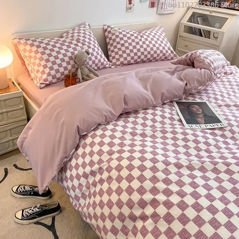 

Beddings Sets Student Dormitory Textile Bed Three Piece Four Seasons Two Pillow Cases and One Quilt Cover and Sheet Cover