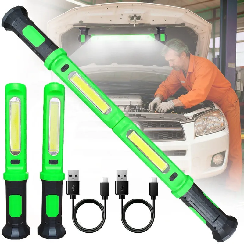 COB magnetic work light TPC charging strap hook three light source white yellow light car maintenance