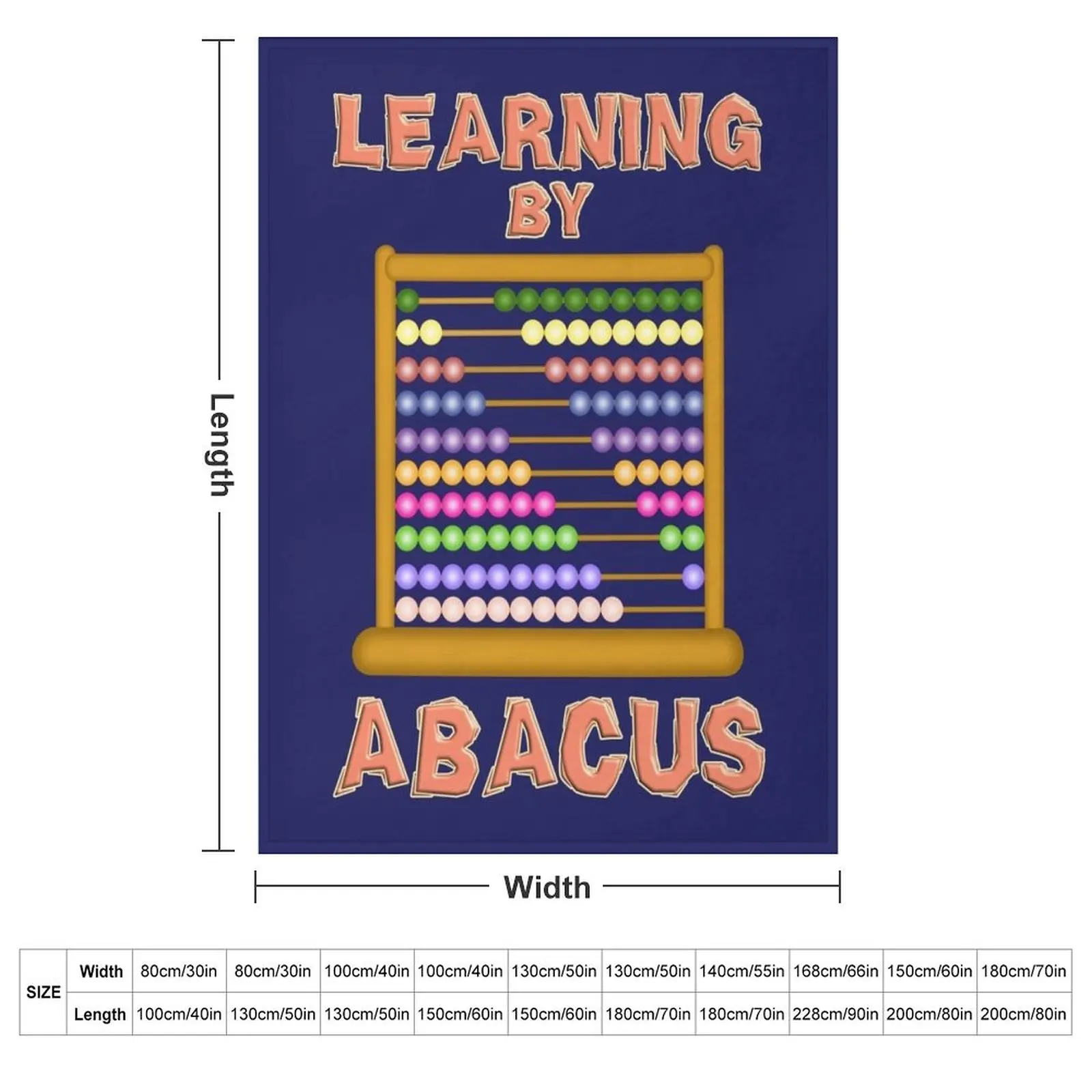 Learning by Abacus Throw Blanket couch cozy soft plush fuzzy picnic outdoor blanket