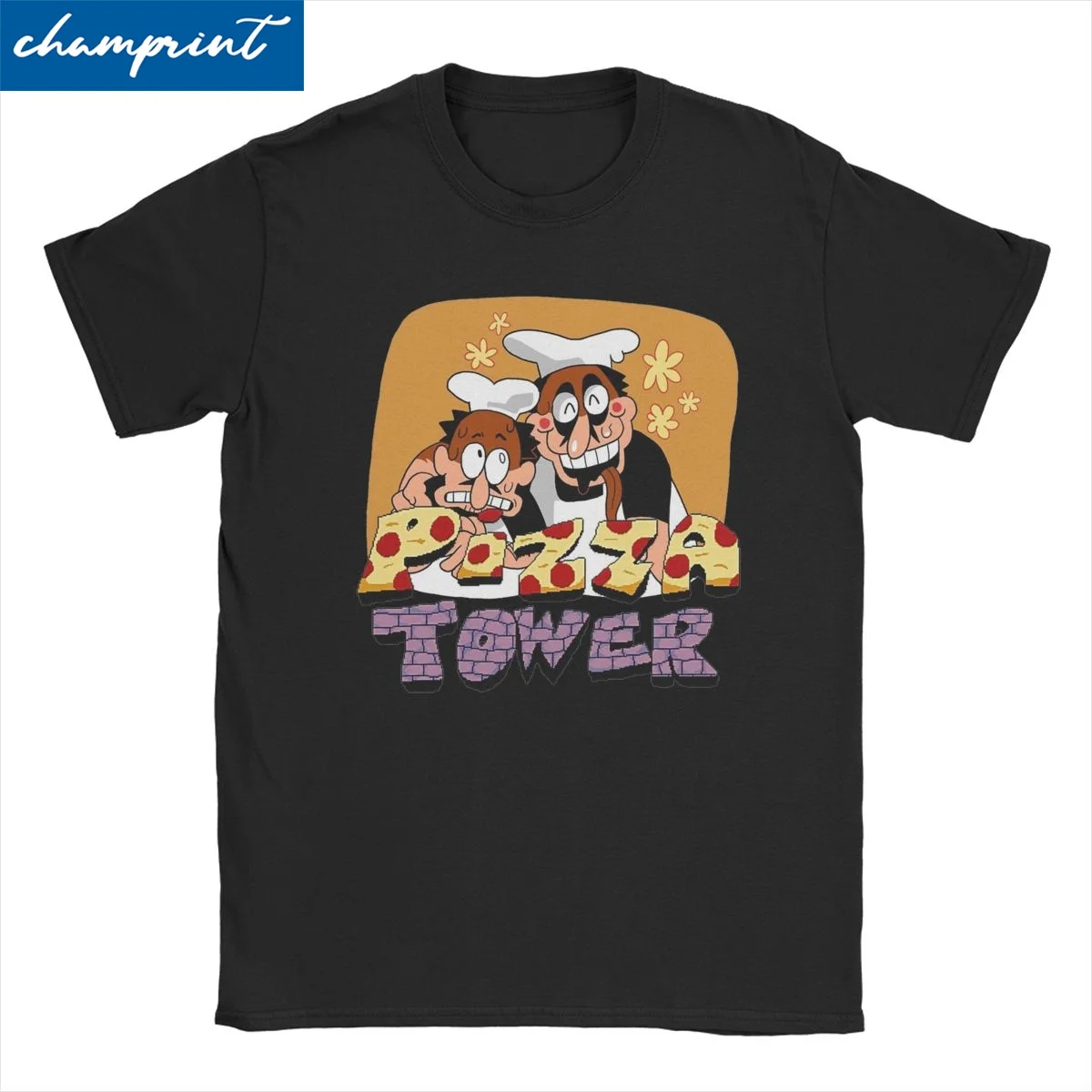 Men Women PIZZA TOWER Game T Shirts Pizza Tower 100% Cotton Clothes Novelty Short Sleeve Crew Neck Tee Shirt Adult T-Shirts