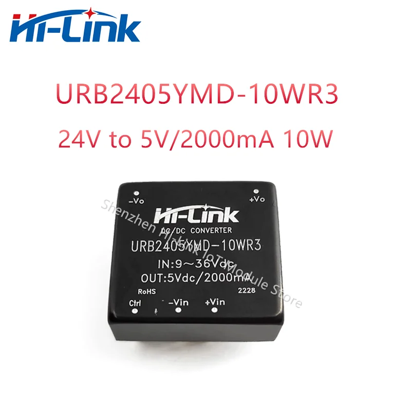 Wejście Hilink DC DC 9-36V 24V do 3.3V 5V 9V 12V 15V 24V 10W wyjście izolowany moduł zasilania Mini konwerter URB2405YMD-10WR3