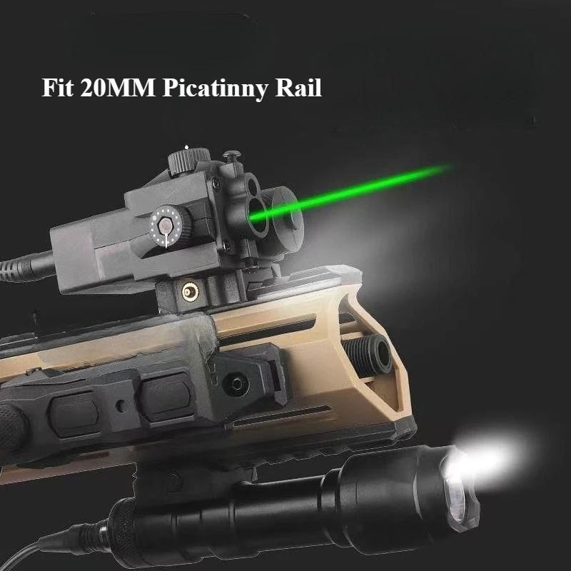 صندوق بطارية صغير A2 PEQ أحمر أخضر ليزر قابل للتعديل سريع الإصدار ذيل الماوس مؤشر تكتيكي صغير ملحقات لعبة الرسوم المتحركة