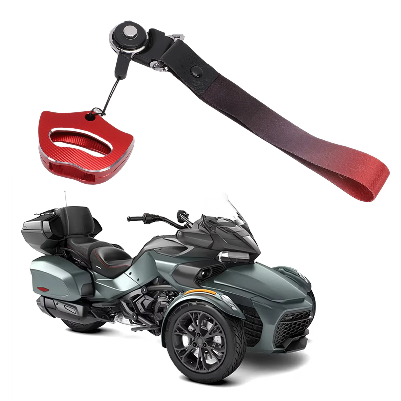 Keys Cover with Lanyard Aluminum Alloy Replacement for Can Am Spyder RS RTS RT ST STS F3 2014-2023