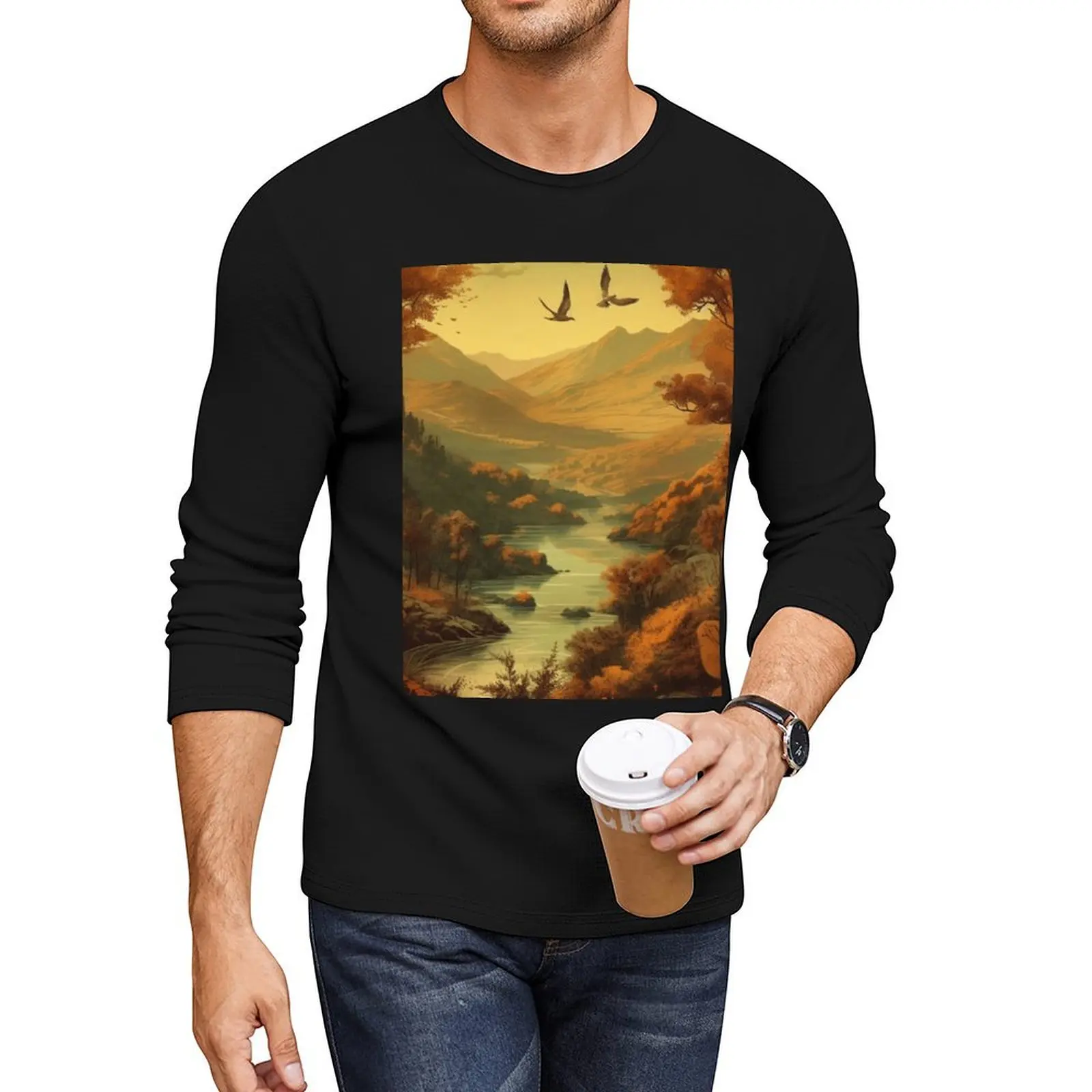 

Autumn in Douro Valley Allegory Long T-Shirt quick drying t-shirt sublime t shirt quick-drying t-shirt men clothes