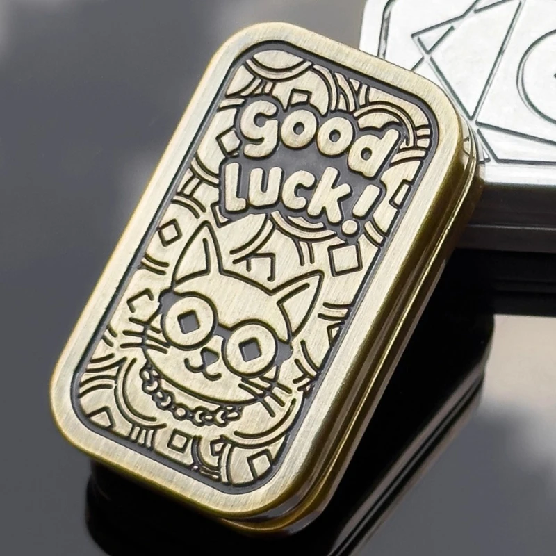 

Металлическая магнитная карта EDC, механический слайдер с тактической монетой, мини-непоседа, игрушка для снятия стресса, анти-тревога