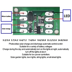 Solar Generator Charge Controller Auto Light Control Circuit Switch Lithium Battery Charging Board Diy Courtyard Street Light