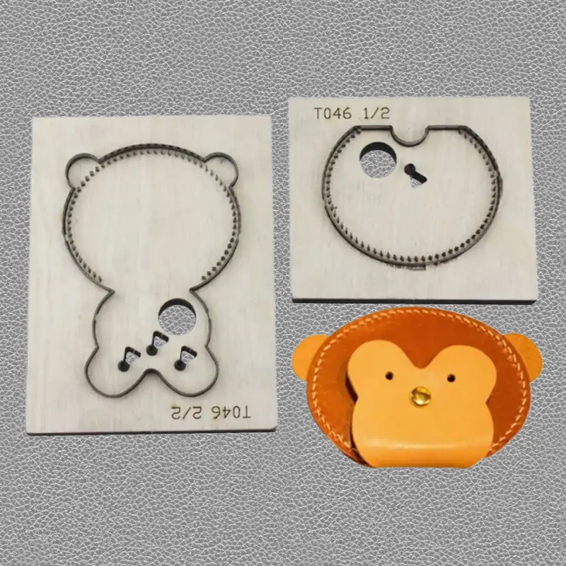 Cute Monkey Coin Bag Leather Cutting Die Animal Shape DIY Leather Craft Punch Die Set Custom cutting mold