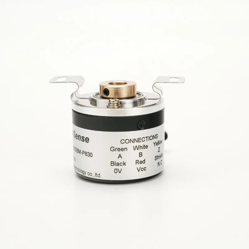 JSK3808 High-Quality Hollow-through Incremental Encoder 38mm External Solid Shaft square Wave Output Fixed Installation Type
