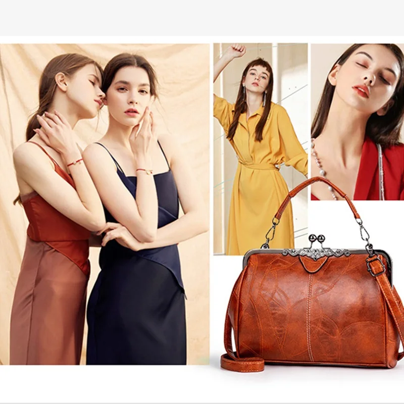 Women\'s Bags Trend High Quality Leather Crossbody Shoulder Bag Fashion Luxury Clip Designer Shopping Totes Handbags Bolsas