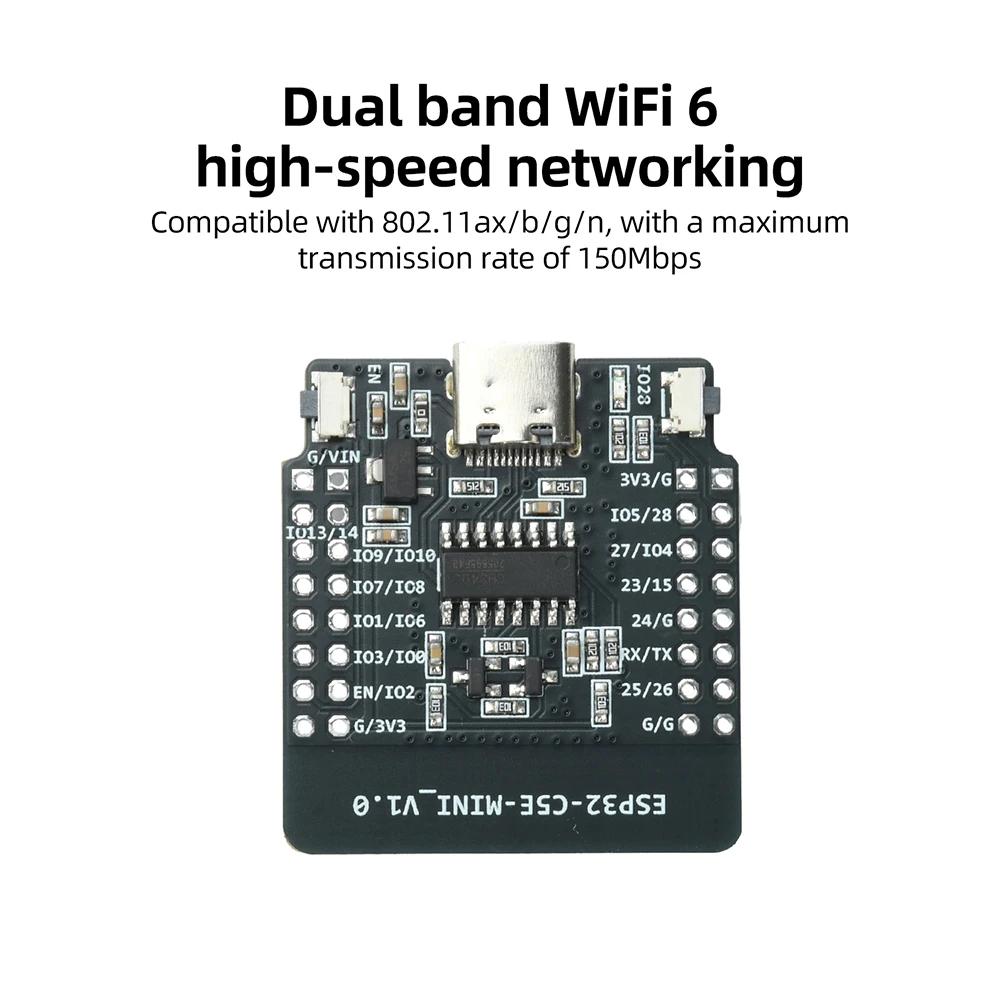 ESP32-C5-N16R8 WiFi 6 Bluetooth BLE IoT MINI Core Development Board 2.4G CH340C Type C Supports External Antenna Electronic Kit