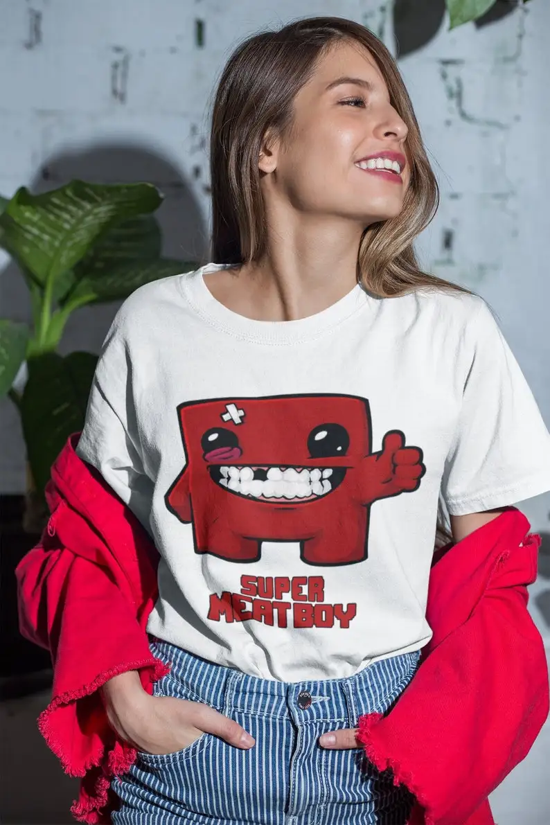 Unisex Super Meat Boy Gaming T-Shirt, Indie Shirt