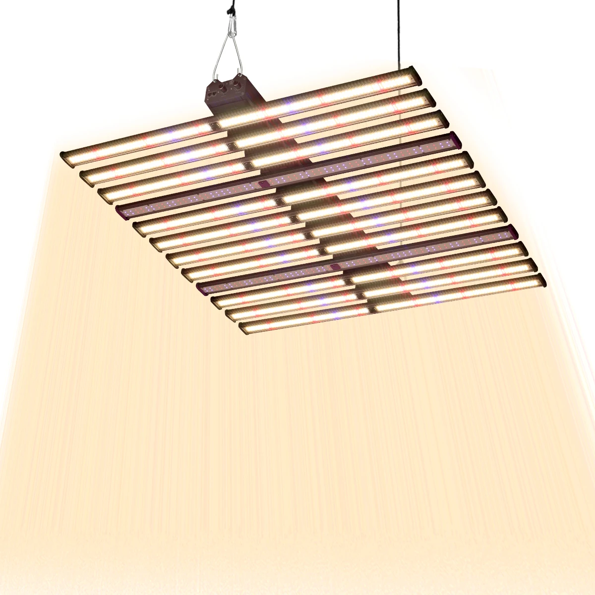 1060W LED Pflanzenlampe Vollspektrum Rot + Blau + Weiß 2-Kanal-Dimmer Wachstumslampe für Zimmerpflanzen Gemüse Blumen