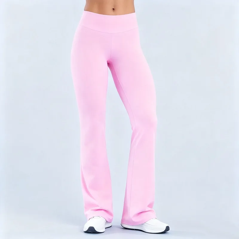 Flared Pants Women Seamless Bootcut Leggings Stretch Tummy Control Slim Fit Yoga Workout Gym Pilates Running Sports Trousers