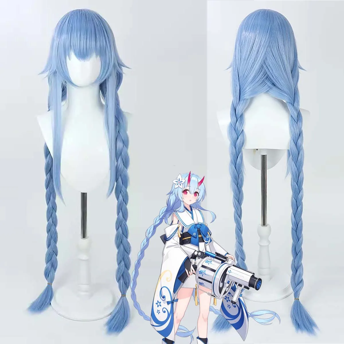 

Игра для вечеринок, синий архив, Cos Waraku Chise, синяя коса, термостойкий парик для волос