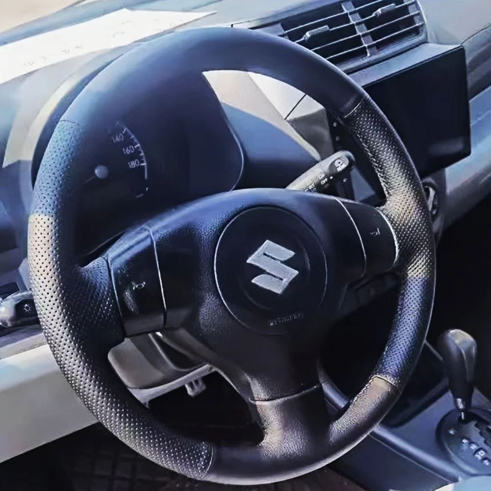 Custom Car Steering Wheel Braid Cover Soft 100% Fit DIY For Suzuki SX4 Alto Old Swift Opel Agila Car Products Steering Wrap