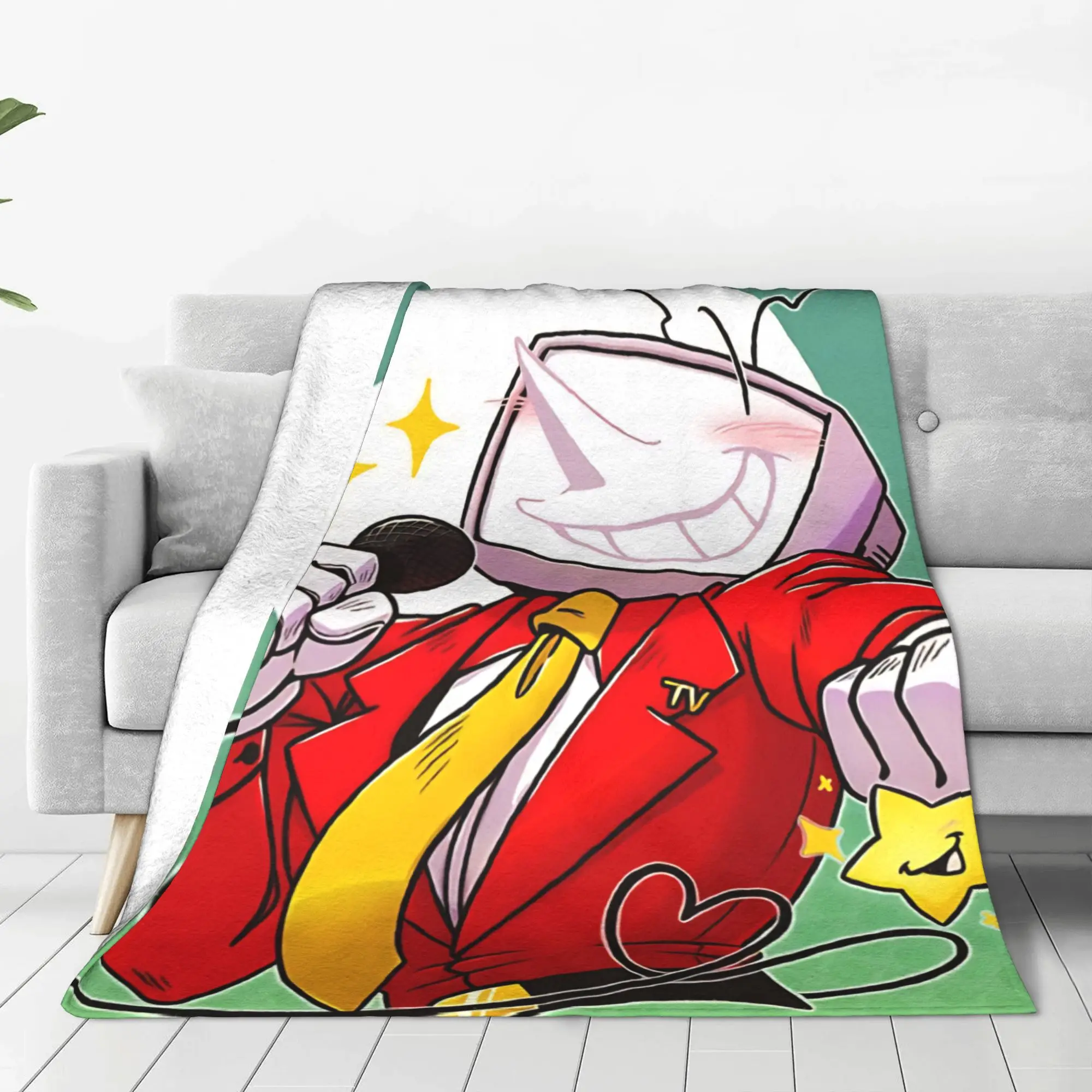 1PC Green Fantasy Creature Design  Deltarune Home Room Decorations Winter Blankets For Adults Bedding Home Interior Sofa Knee