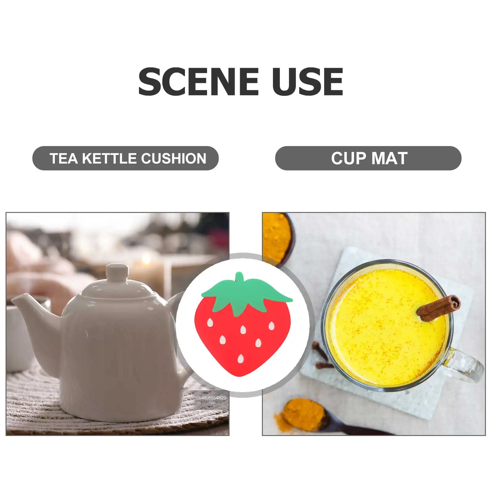 

4Pcs Lovely Coaster Set Insulated Cup Mat Anti-Skid Silicone Coasters for Coffee Table and Outdoor Use Coasters for Coffee Table