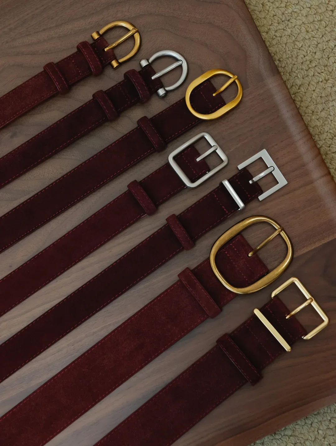 

Women's Vintage Metal Buckle Suede Leather Belt Fashion Accessory for Dresses Coats Jeans