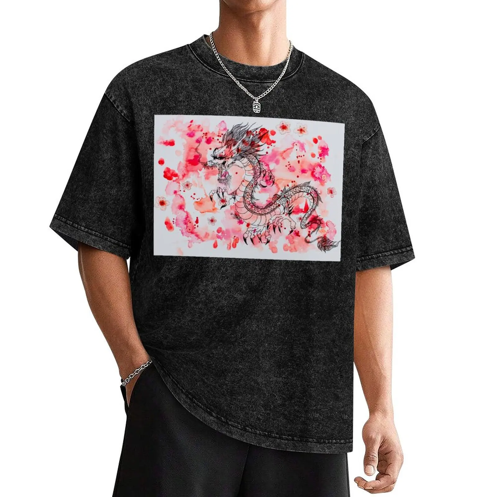 Daydreams of Dancing Dragons - YLM_arts T-Shirt clothes plain sports fans compression shirt men